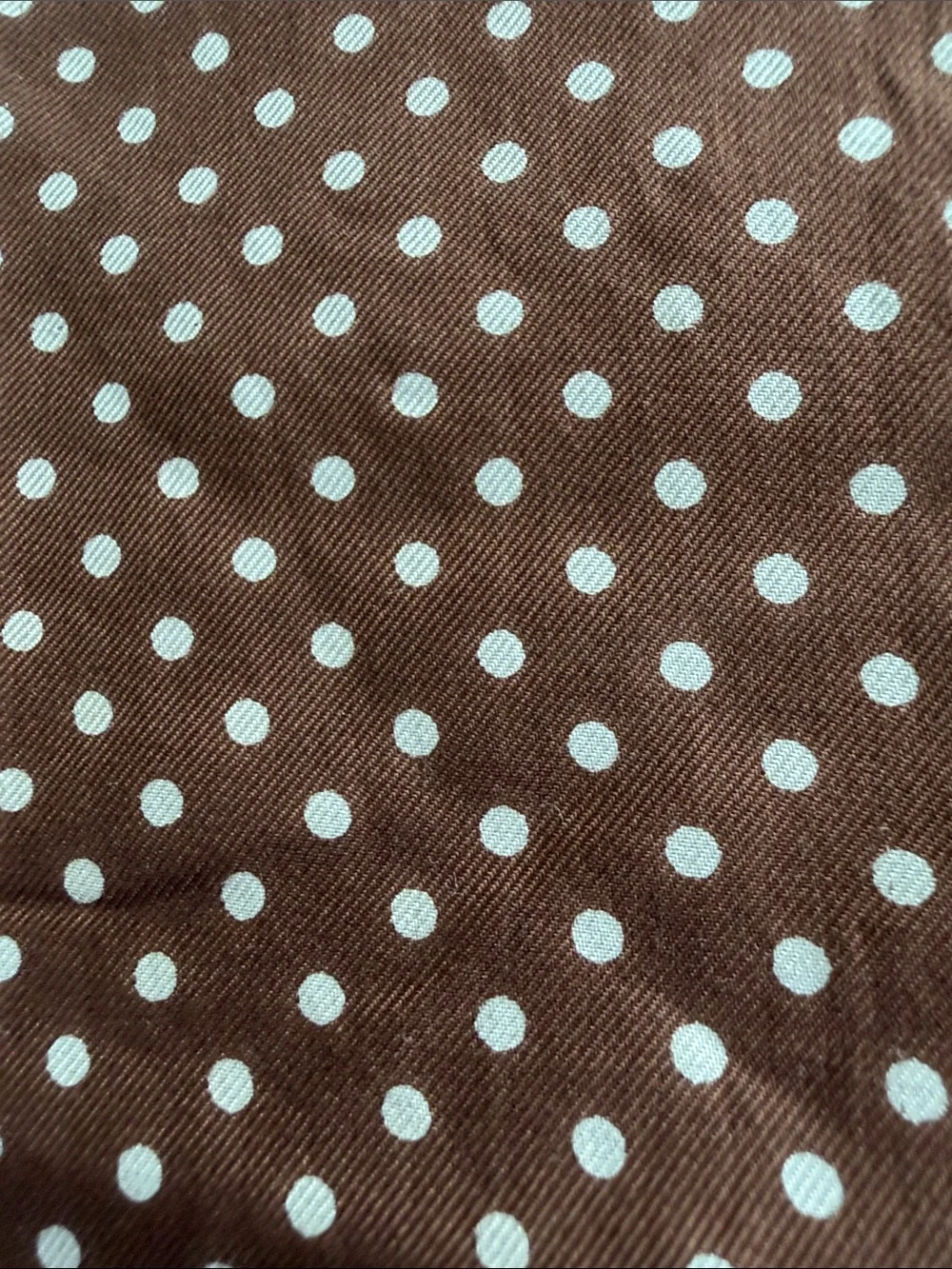 MCM Silk Cream and Chocolate Brown Paisley, Houndstooth & Polka Dot Scarf